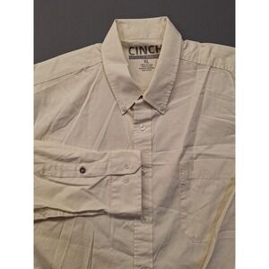 Cinch Shirt Mens XL Ivory Modern Fit Western Long Sleeve Button Up Rodeo